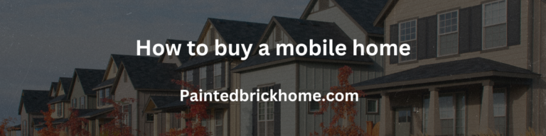how to buy a mobile home