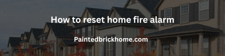 how to reset home fire alarm